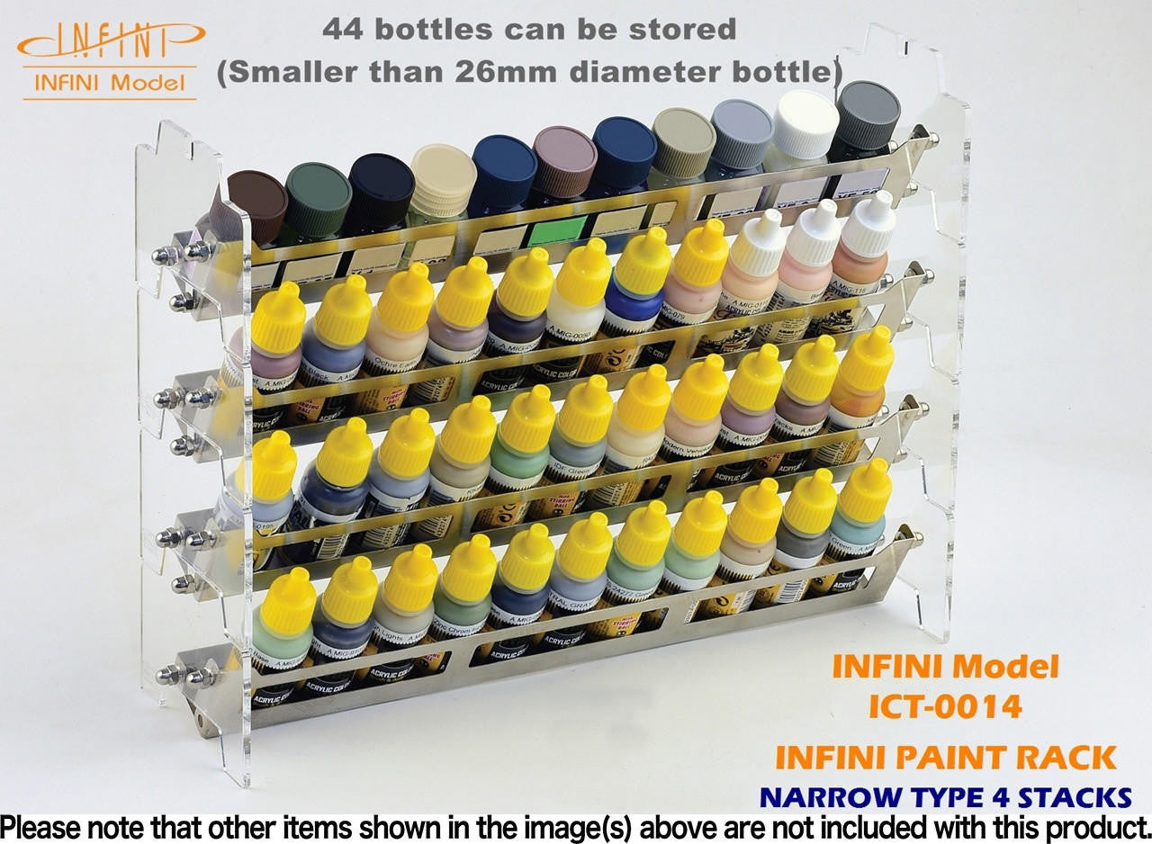 Infini Model Model Paint Stand Narrow Type, 4 Stacks CT0014